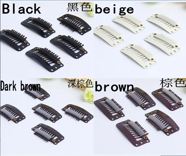 9 dents Clip de perruque à pression pour extension de cheveux tissage 4 couleurs disponible4099861