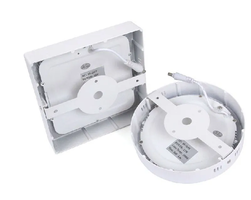 20 stuks / partij 6W 12W 18W LED-paneelverlichting Vierkante ronde downlights Eenvoudig te installeren Warme / natuurlijke / coole witte AC110-240V Opbouw Binnenverlichting