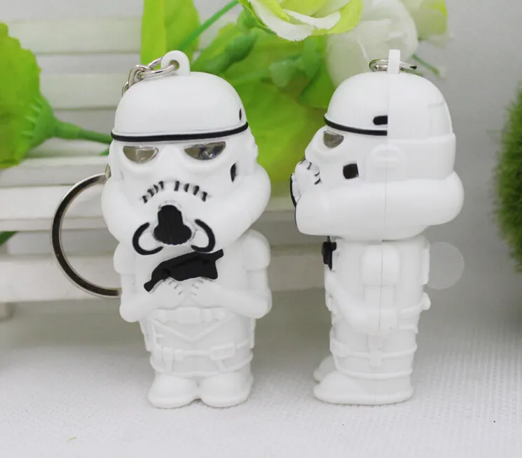 LED Star Wars Darth Vader Keychains With Sound Light Lamp Flashlight