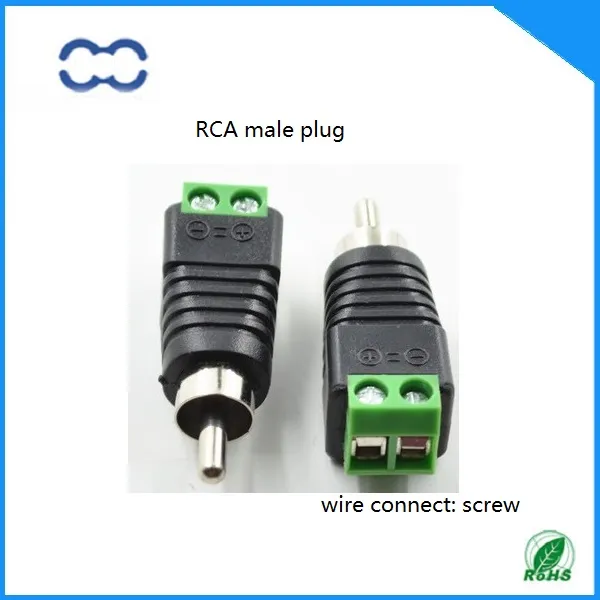 High Performance and ROHS 100 Brand New AV RCA Male Connector Plug for Audio Cable3964368