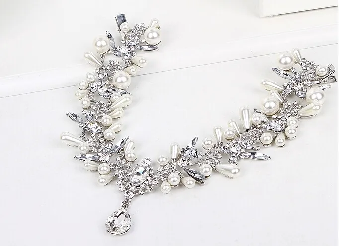 Luxury Crystal Pearls Kid Head Wear Pieces For Party Costume Ball Girl Birthday Gifts Jewelry Kids Accessories5918793