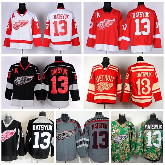 Factory Outlet, Detroit Red Wings Jerseys Ice Hockey 13 Pavel Datsyuk