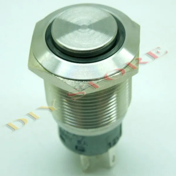 Waterproof Momentary Push Button Switch, Blue LED Push Button 19mm 12V ...
