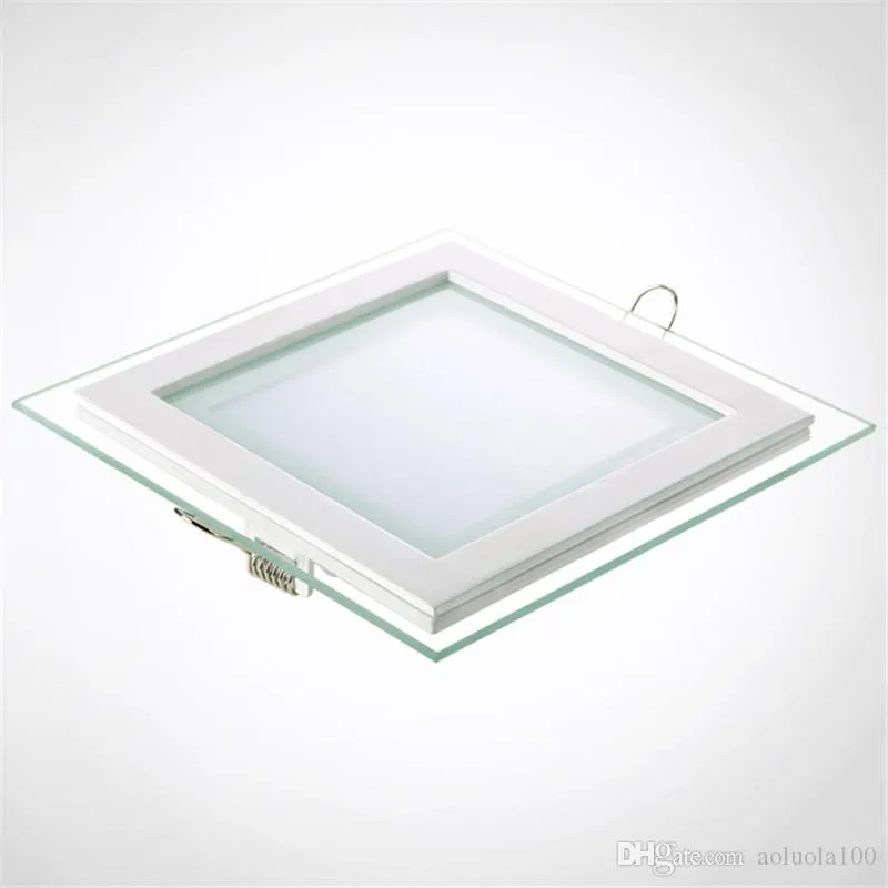 Glass Embedded LED Panel Lights Thin SMD5730 Ceiling Lamp 6W 12W 18W 24W downlighting for Kitchen AC85-265V CE RoHS FCC