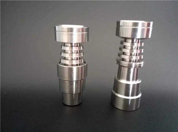 Domeless Titaniumspik Passar till 14mm 18mm.gr2 Pure Titanium Nail 4 i 1 för vattenrör glas Bong Rökning.