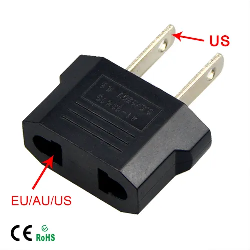 1st Universal Travel EU eller USA till USA AC Plug Converter Euro Europa till USA Vägguttag Strömadapter Laddningsuttag