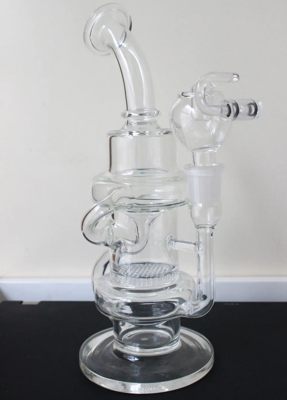 NEW Recycler Glass Bong Perc Bong With Glass Bucket Female