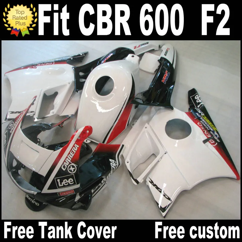 Motorcycle fairings for HONDA CBR 600 1991 1992 1993 1994 F2 CBR600 91 - 94 red black white plastic fairing kit RP8