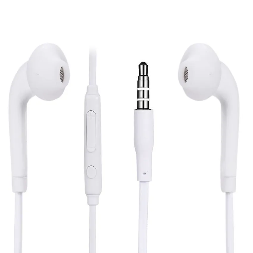 200 pçs / lote * fone de ouvido in-ear 3.5mm com controle de volume com microfone para samsung galaxy s6 borda s7 s5 s4 s3 nota 5 4 3