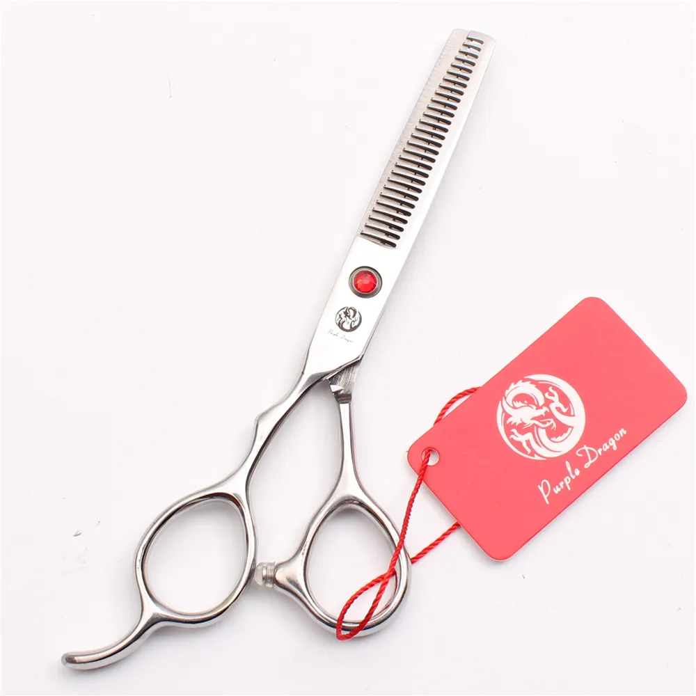 Z8000 6QUOT JAPAN 440C PURPLE DRAGON RED STONE Professional Human Hair Scissors Barbers039 절단 가늘어진 가위 왼손 2620692