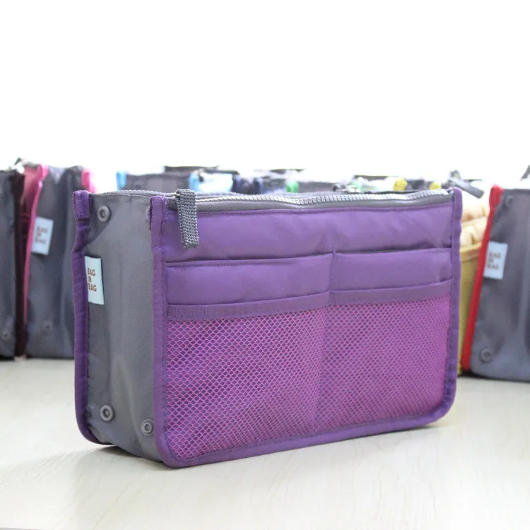 Nieuwe verkoop 100 stks make-up organizer tas vrouwen mannen casual reistas multifunctionele cosmetische zak opbergtas in zak handtas 12 kleuren