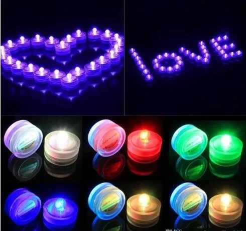 Vela Submersível Subaquática LEVOU Tealights Sem Chama à prova d 'água eletrônico Smokeless velas luzes Festa de Aniversário de Casamento Decoração de Natal