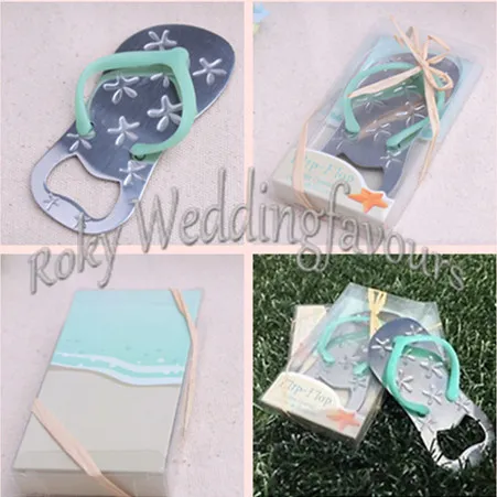 DHL LOT Flip Flop Décapsuleur Faveurs De Mariage Thème De Plage De Douche De Mariée Événement De Fête De Mariage tongs6255703