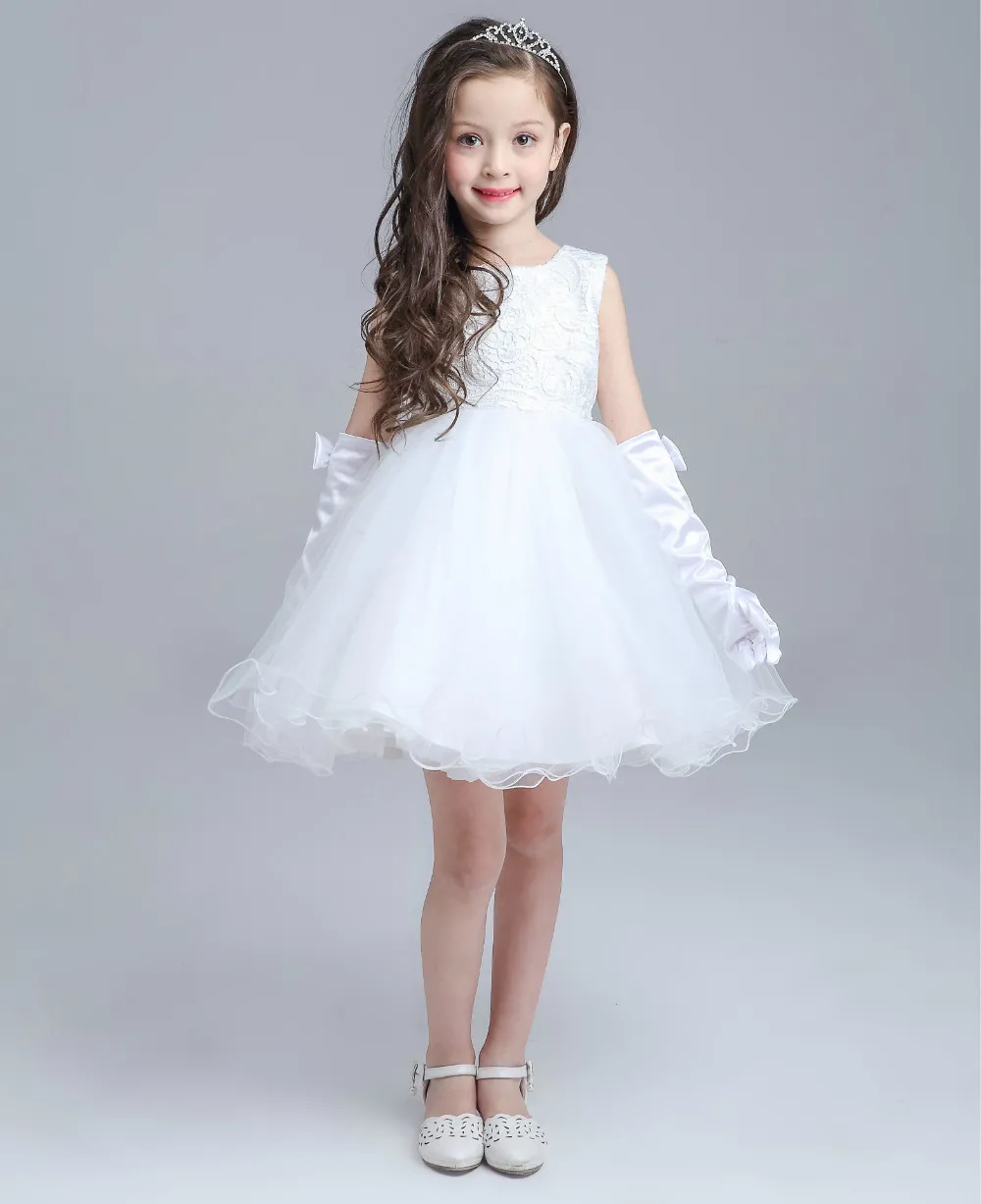 Abito da ballo Abiti da spettacolo bambina con perline Bellezza Cute Flower Girls Dress Custom Made Abbigliamento formale bambini HY1301