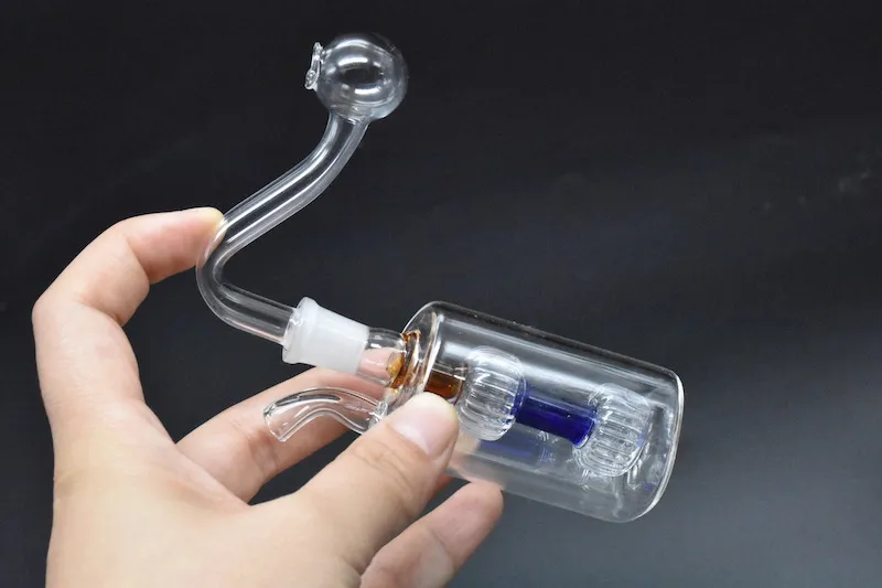 MINI Bong Inline Perc Pipe À Eau En Verre Bong 10mm Capteurs De Cendres Bong Vortex Brillant Huile Rigs Tuyaux De Fumer De L'eau