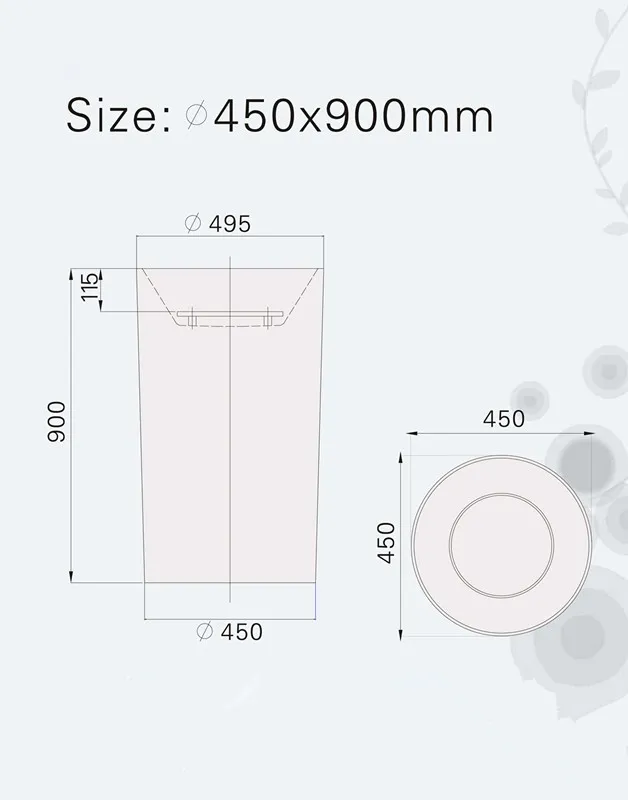 自立型洗浄流しソリッドサーフェスストーンコリアンウォッシュベイシンクロークラウンドペデスタル容器RS38151