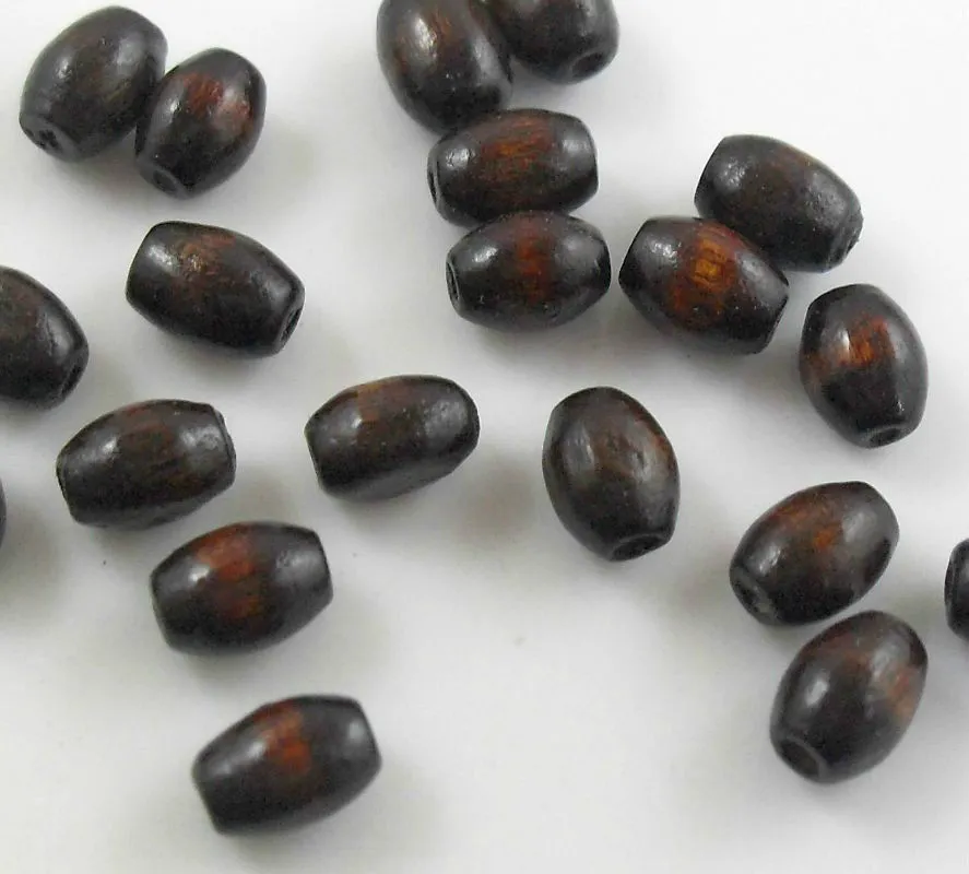 Free Ship Charms Oval Wood Spacer Loose Beads Jewelry Findings 6.5x4.5mm