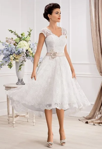 Plus Size Lace Wedding Dresses Short Cheap 2015 New Cheap V Neck Cap ...