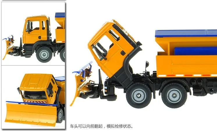 Modelo de camión de aleación de gran tamaño juguete, juguete de nieve más transparente, modelo de sembrados, 1:50 proporción, modelo de vehículos de super simulación de precisión, por regalo, recolección