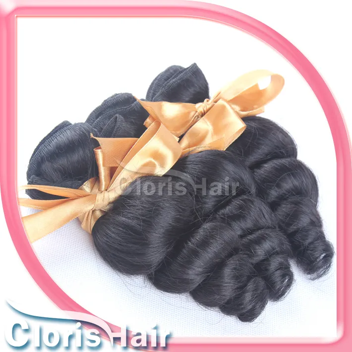 En vente 1 morceau des cheveux en vrac tisser les faisceaux de cheveux humains vierges brésiliennes non transformés extensions de cheveux bouclés en vrac en gros 12-26 