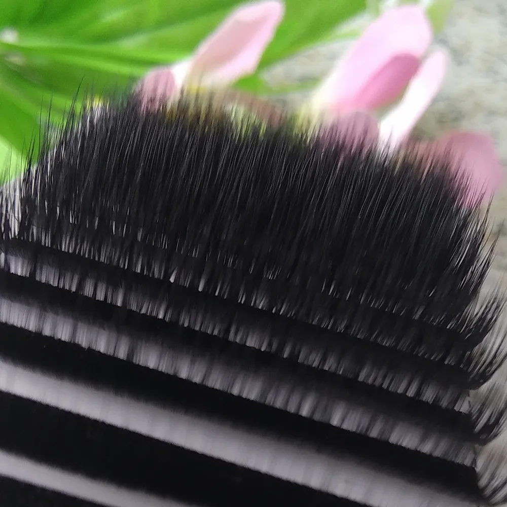 Extensiones de pestañas de volumen real Ventiladores mixtos Lash Eyelashes 3D-6D 12 filas / bandeja 0.07 Easy Fan lashes Youcoolash Factory Gran promoción