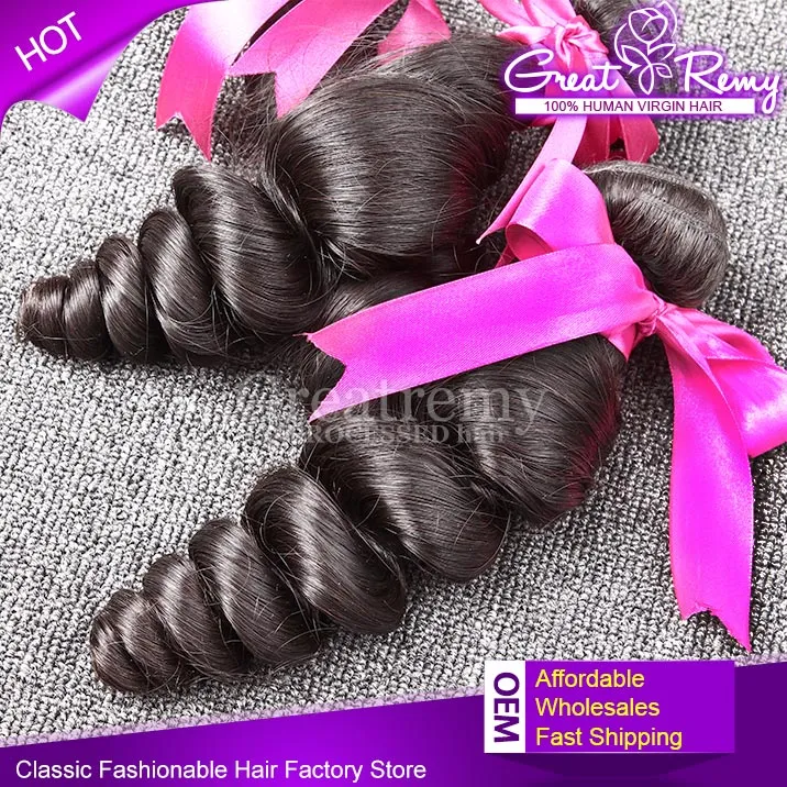 100% malaysisches Haarbündel / Remy menschliches haare weave unverarbeitete wellenförmige lose welle natürliche farbe färbbare haarverlängerung greatremy