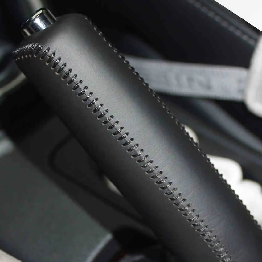Housse de frein à main pour Nissan X-Trail Housses de levier de frein à  main en cuir véritable Décoration intérieure automatique Housses de voiture