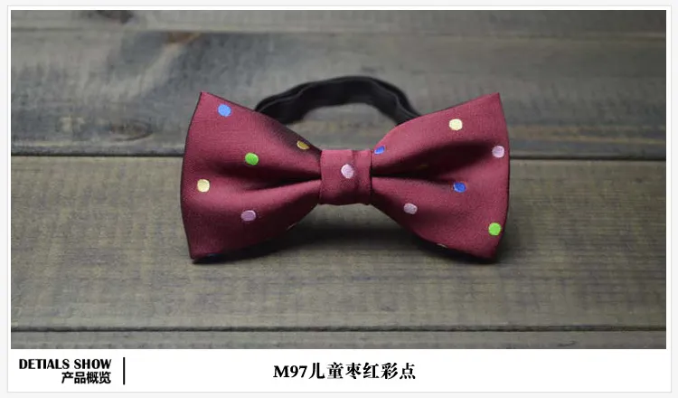 Korean Silk Baby Bow Ties jacquard Children's bowtie Adjust the buckle Men's bowknot Neck Tie Occupational tie for Christmas Gift