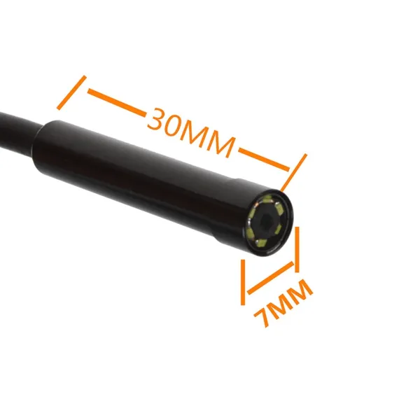 5mm 7mm endoskopkamera 1m 15m 2m 35 m flexibel vattentät 6 Justerbara lysdioder Inspektion Borescope Camera Snake Tube för Android 6216856
