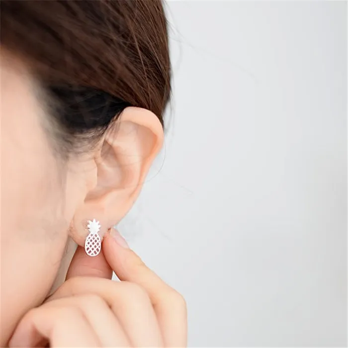 Top Quality pineapple Stud earrings High Unique Design New Arrival stud earring Sale for Women