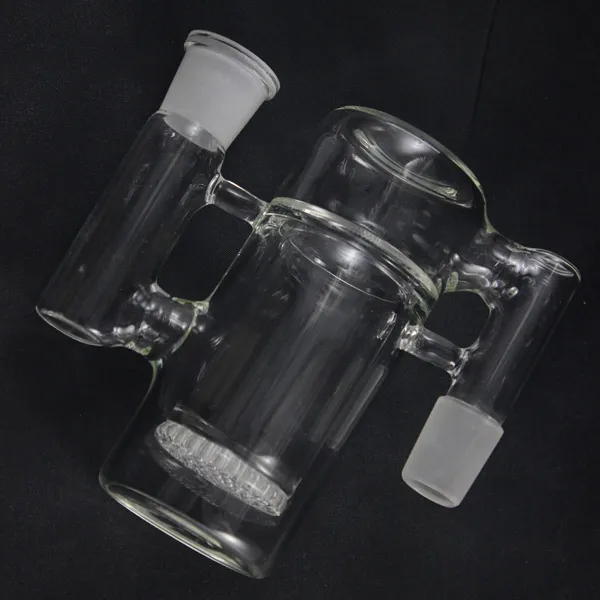 Honeycomb Disc Glass Ashcatcher Glass Bong 18.8mm joint size Glass water Pipe Good diffusion Glass percolator Mini oil rig Hits smoother