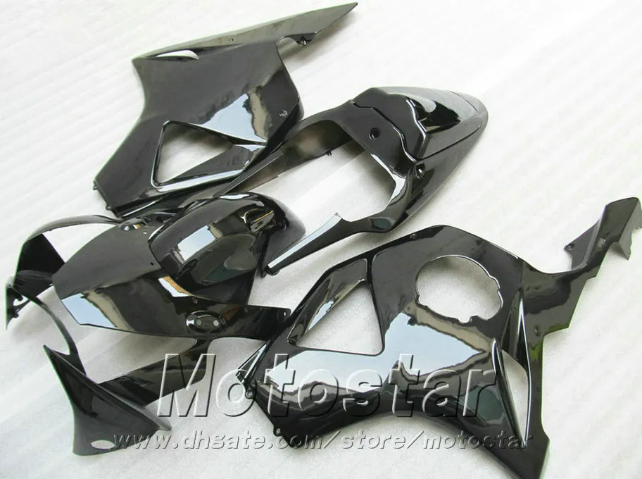 Injektionsgjutning 7 Gåvor + Fit för Honda CBR900RR Fairings 954 02 03 CBR954RR All glansig svart Fairing Kit CBR900 RR 2002 2003 års YR50