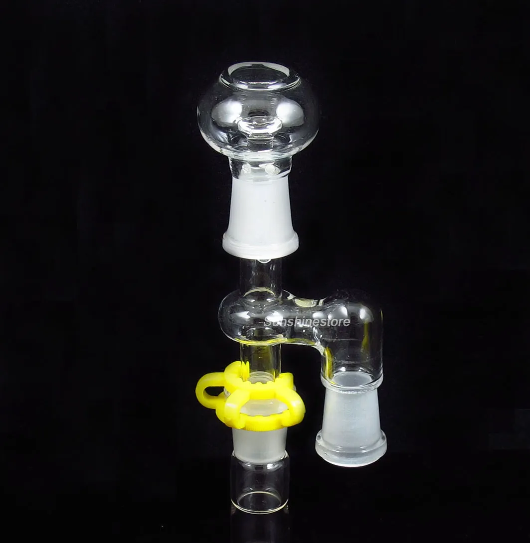 adaptateur de bong en verre plate-forme pétrolière avec clip en plastique joint femelle ou mâle 14,5 mm ou 18,8 mm