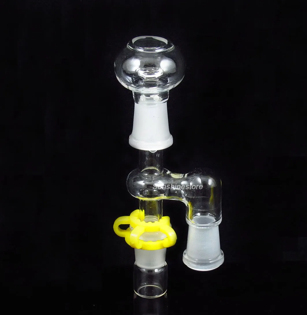 glass bong adapter oil rig with plastic clip female or male Joint 14.5mm or 18.8mm