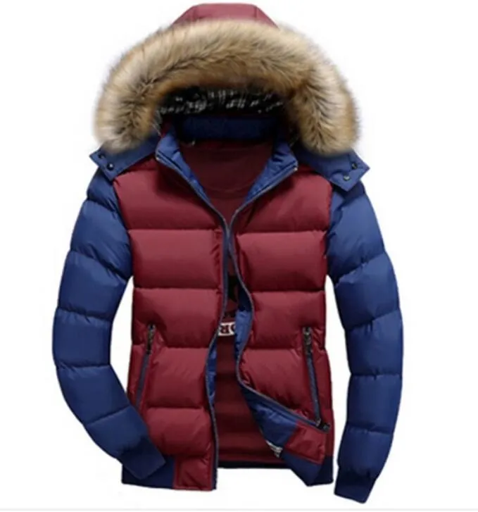 Vestes d'hiver pour hommes 4XL épais col en fourrure à capuche Parka hommes manteaux décontracté rembourré hommes vestes vêtements pour hommes