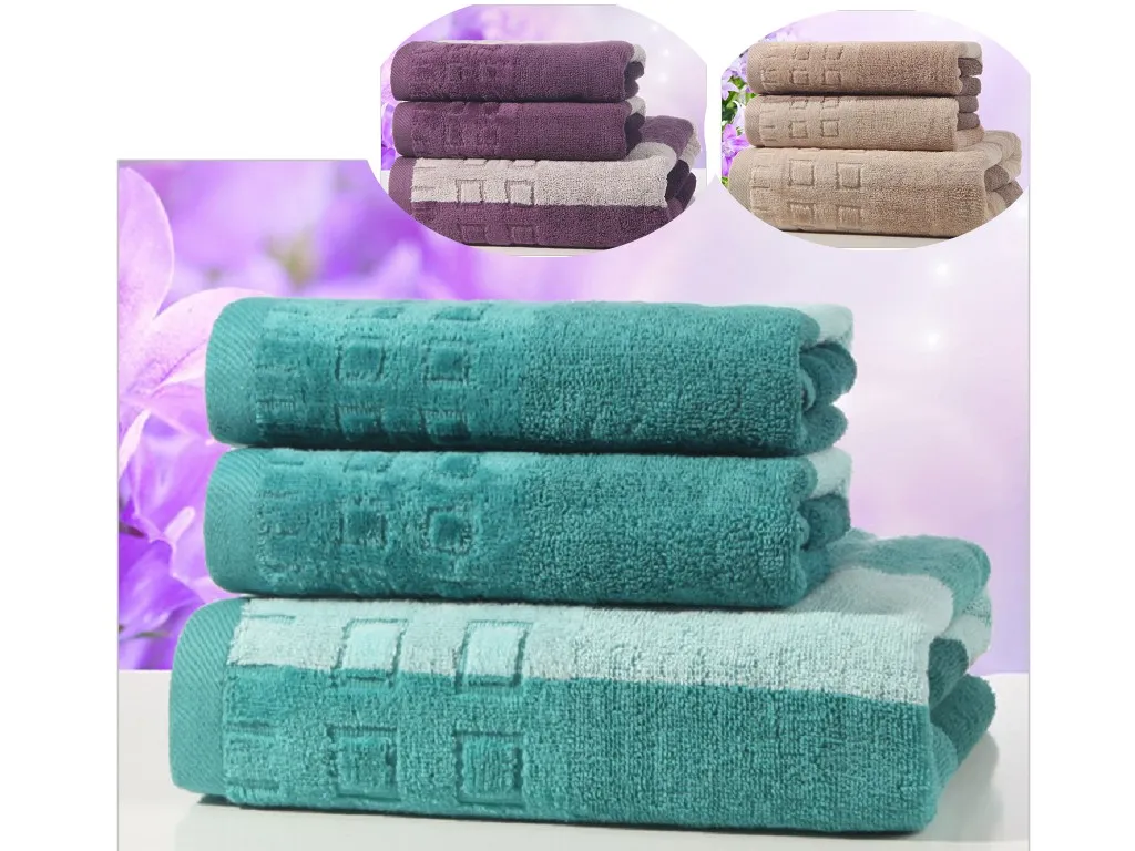 UNIWERSALNE Ręczniki dla dorosłych Zestaw 100% bawełny 1PC Bath Ręcznik 2PCS TWARZ HOME TEXTILE ROZDUNKI