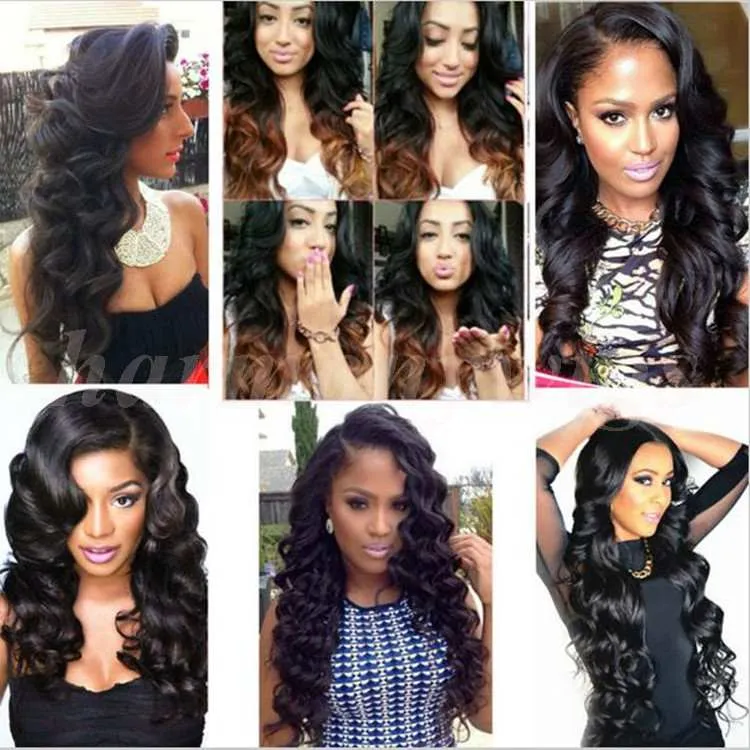 Virgin Brasilian Peruvian Malaysian Indian Human Hair Weaves Bundles Loose Wave Wefts 8-34Inch UNROcessed Kambodjanska Mink Hårförlängningar