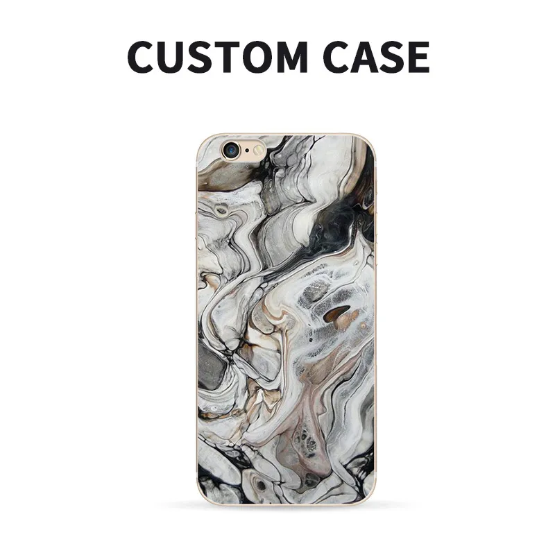 100 pcs atacado colorido padrão de mármore macio claro tpu case para iphone 6 6 plus custom seu próprio logotipo case para iphone samsung modelo