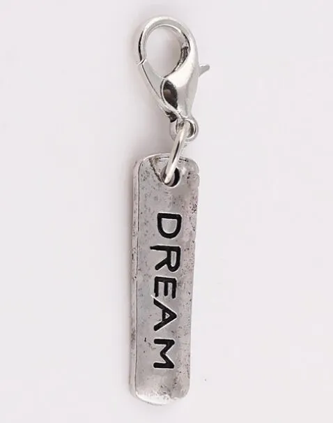 20 sztuk / partia Dream Tag Lucky DIY Charms Dangle Wisiorek Fit Dla Magnetyczna Pamięć Pływająca medalion