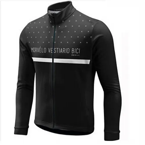 Atacado-3 Estilo! Inverno Fleece Morvelo Team Bike Roupas / Inverno Thermal Pro Ciclismo Vestuário / Vela de Manga Longa