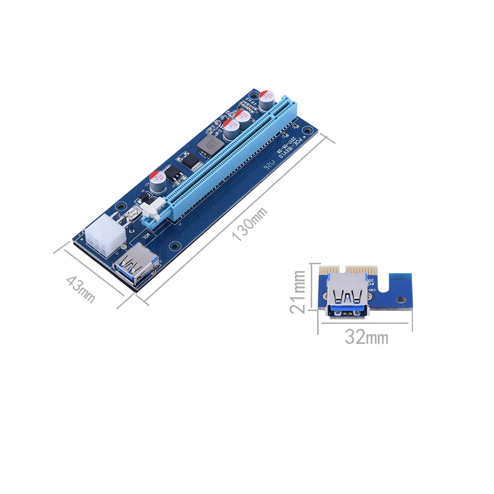 ☆ DHgate USB 3.0 확장 케이블이있는 PCIE 1X ~ 16X 라이저 카드 어댑터 12 팩 | 신상품 바로 구매