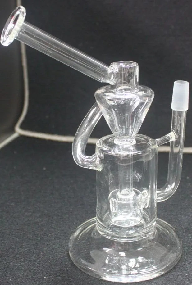Fashion desigh 8.7 inch vortex Glass Recycler glass bong Glass concentrated oil rigs Glass oil dabbers 14.4mm 18.8mm