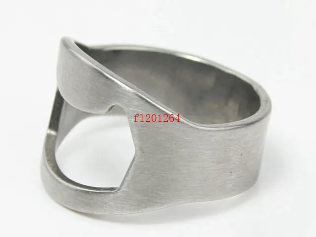 FedEx DHL rostfritt stål fingerring ringsape ölflasköppnare för ölbarverktyg 20mm 22mm 24mm storlek R01 lot8321910