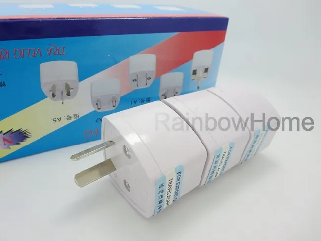 Universal Travel Power Plug Adapter Socket Jack AC Power Converter Head Wall with Retail Box US EU UK AU Standard