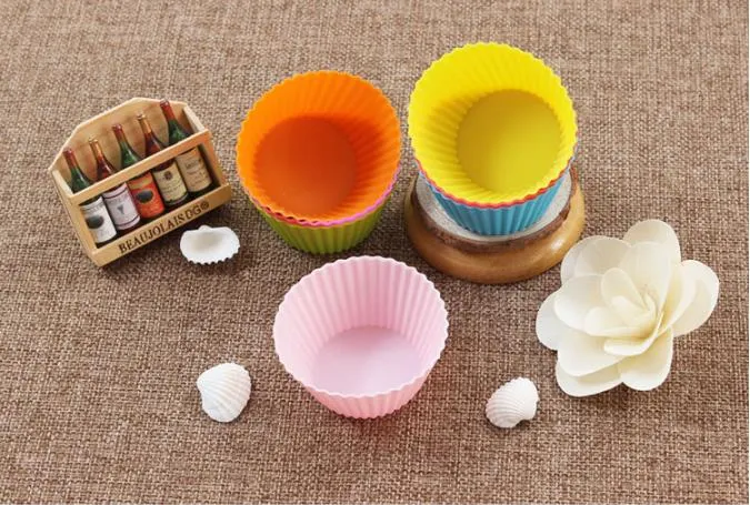 Hot sale high quality 7CM cupcake silicone cake Cup molds cake muffin cases silicone chocolate molds single cupcake holder baking tools