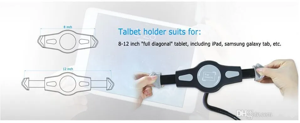 Zwanenhals flexibele lange arm bureau bout klem mount bracket houder met 360 graden easy-pas voor iPad tablet pc