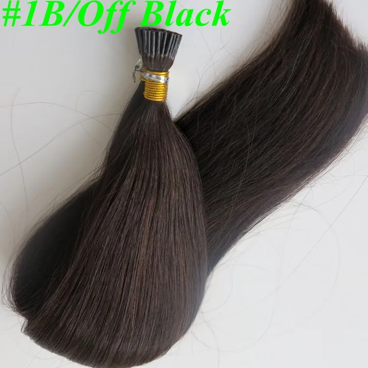 Förbundna i Tip Brasilianska Human Hair Extensions 100g 100strands 18 20 22 24 tum raka indiska hårprodukter Fler färger2641450