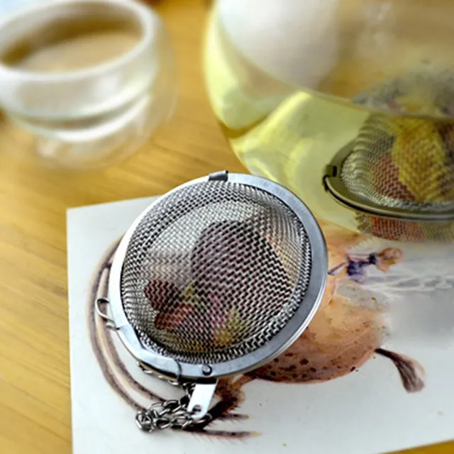 201 / 304 Tea Tools Strainer Filter Infuser Stainless Steel 4.5cm 5.5cm 7cm Mesh Spoon Locking Spice Ball slimming health Meshes Tea's Balls