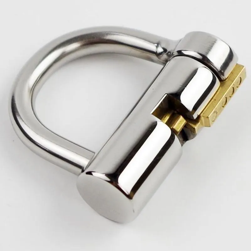 Kyskhetsenheter Nytt rostfritt stål PA -lås 5mm Glans Piercing Male Chastity Device Prince #R59