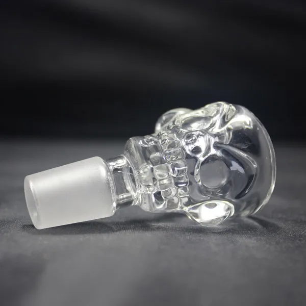 Skull Design Tigela de vidro 18,8 mm ou 14,5 mm quatro cores de 7 mm de espessura para bongos de glass e bolhas de vidro frete grátis